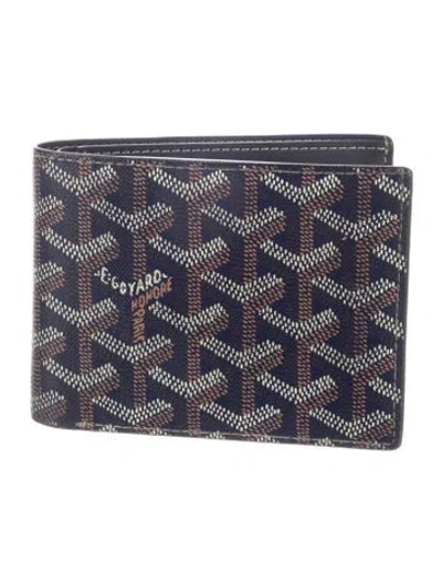 Pre-owned Goyard 2021 Ine Victoire Bifold Wallet In Blue