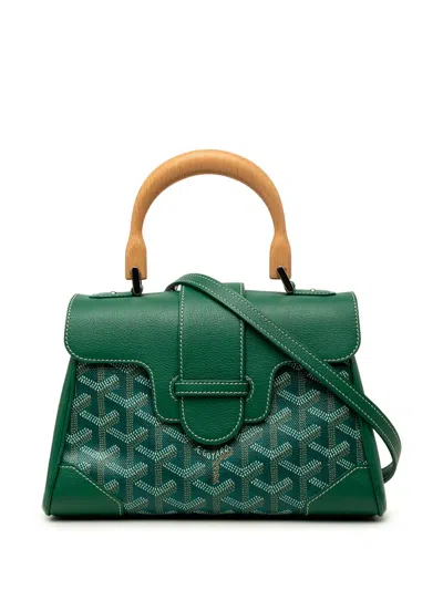 Pre-owned Goyard 2021 Mini Ine Saigon Souple Satchel In Green