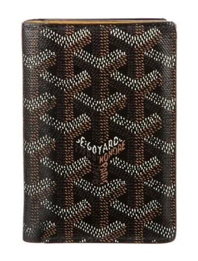 Pre-owned Goyard 2021 Saint Pierre Bifold Wallet In Black