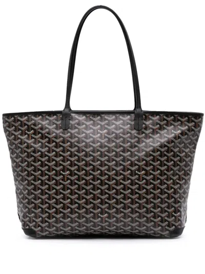 Pre-owned Goyard 2022 Ine Artois Mm Tote Bag In Black