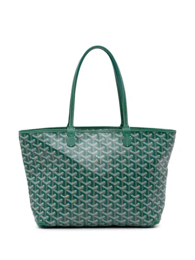Pre-owned Goyard 2022 Ine Artois Pm Tote Bag In Green