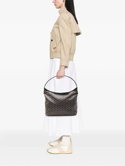 Pre-owned Goyard 2022 Ine Boheme Hobo Shoulder Bag In Black