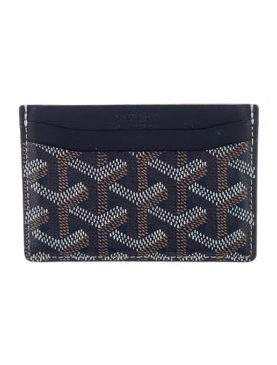 Pre-owned Goyard 2022 Ine Card Holder In Blue