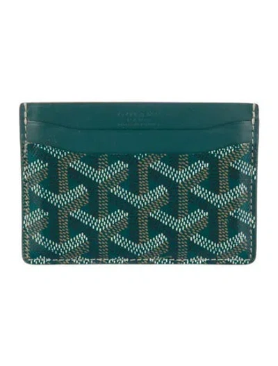 Pre-owned Goyard 2022 Ine Card Holder In Green