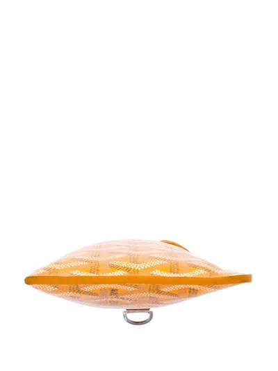 Pre-owned Goyard 2022 Ine Montmartre Gm Glasses Case Crossbody Bag In Yellow