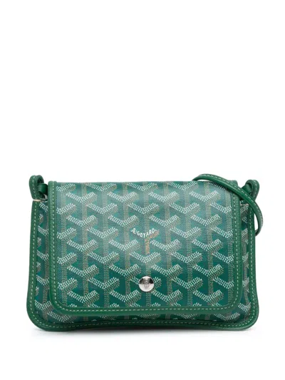Pre-owned Goyard 2022 Ine Plumet Pocket Wallet Crossbody Bag In Green