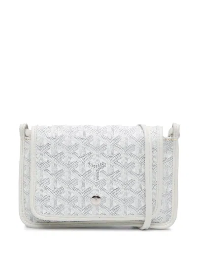 Pre-owned Goyard 2022 Ine Plumet Pocket Wallet Crossbody Bag In White