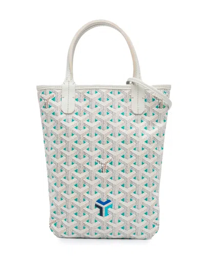 Pre-owned Goyard 2022 Ine Poitiers Claire Voie Satchel In White