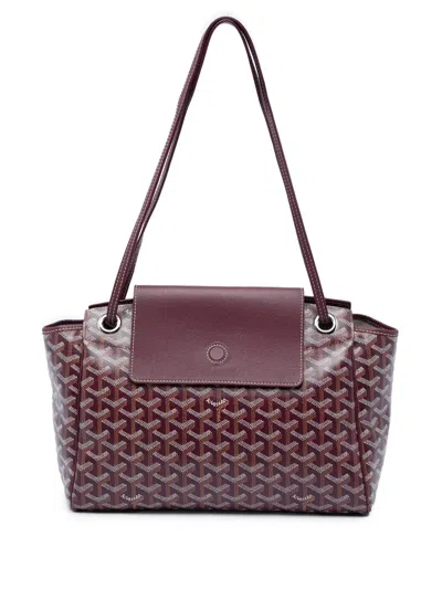 Pre-owned Goyard 2022 Ine Rouette Souple Pm Shoulder Bag In Red