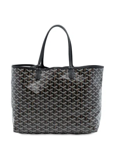 Pre-owned Goyard 2022 Ine Saint Louis Pm Tote Bag In Black