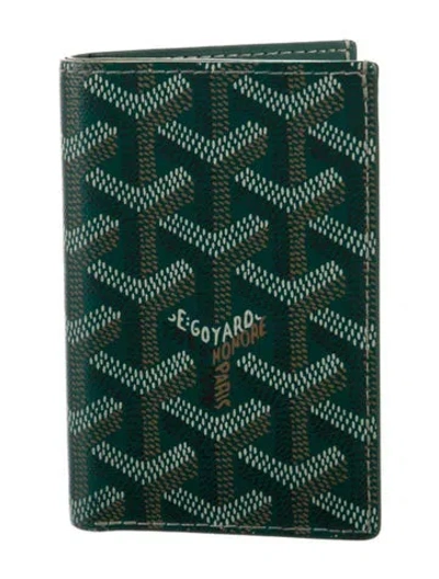 Pre-owned Goyard 2022 Ine St. Pierre Compact Wallet Bifold Wallet In Green