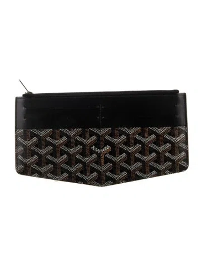 Pre-owned Goyard 2022 Matignon Gm Continental Wallet In Black