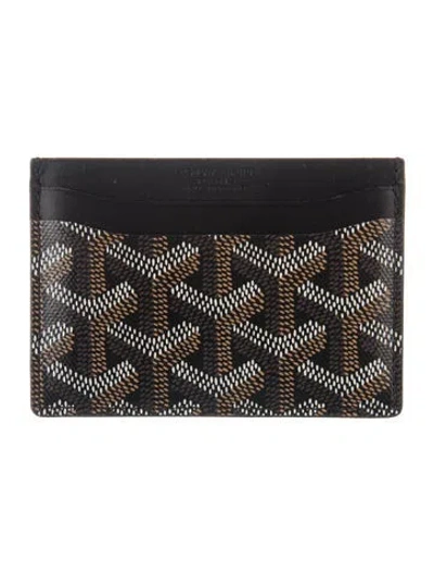 Pre-owned Goyard 2022 Saint Sulpice Card Holder In Black