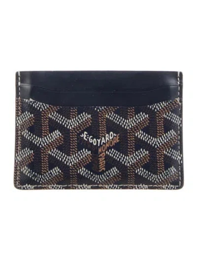 Pre-owned Goyard 2022 Saint Sulpice Card Holder In Blue