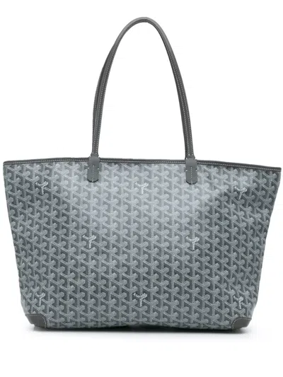 Pre-owned Goyard 2023 Ine Artois Mm Tote Bag In Grey