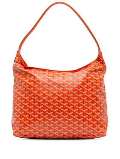 Pre-owned Goyard 2023 Ine Boheme Hobo Shoulder Bag In Orange