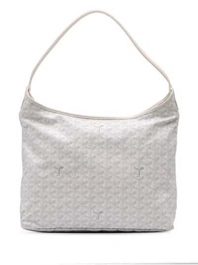 Pre-owned Goyard 2023 Ine Boheme Hobo Shoulder Bag In White
