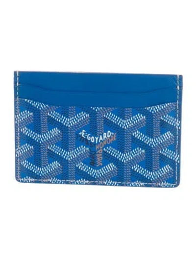 Pre-owned Goyard 2023 Ine Card Holder In Blue