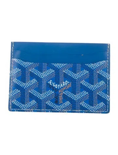 Pre-owned Goyard 2023 Ine Card Holder In Blue