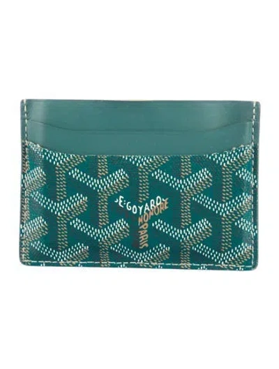 Pre-owned Goyard 2023 Ine Card Holder In Green