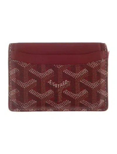 Pre-owned Goyard 2023 Ine Card Holder In Red