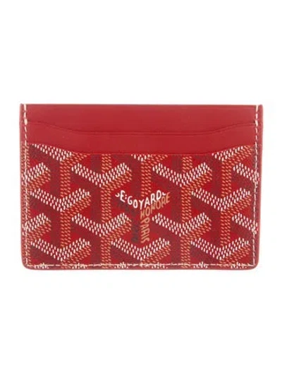 Pre-owned Goyard 2023 Ine Card Holder In Red