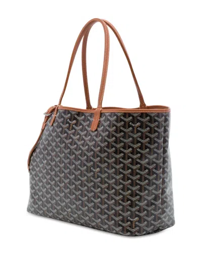 Pre-owned Goyard 2023 Ine Chien Gris Pet Carrier Travel Bag In Black