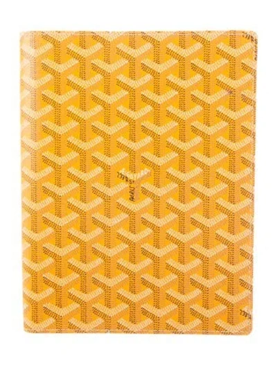 Pre-owned Goyard 2023 Ine Couverture Castiglione Agenda Cover In Yellow