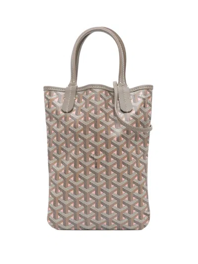 Pre-owned Goyard 2023 Ine Poitiers Claire Voie Satchel In 褐色