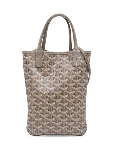 Pre-owned Goyard 2023 Ine Poitiers Satchel In Grey