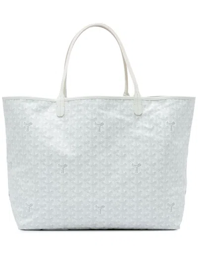 Pre-owned Goyard 2023 Ine Saint Louis Gm Tote Bag In White