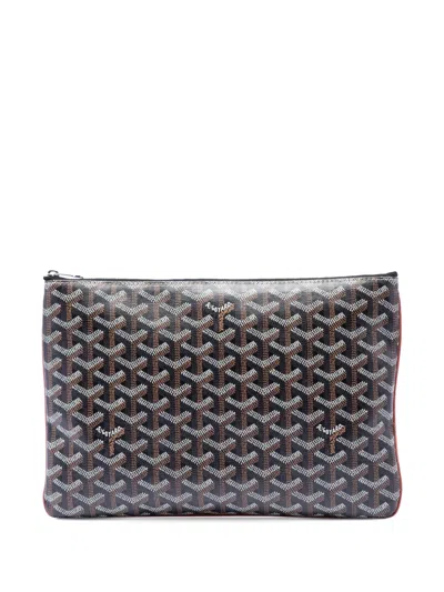 Pre-owned Goyard 2023 Ine Senat Mm Clutch Bag In Brown