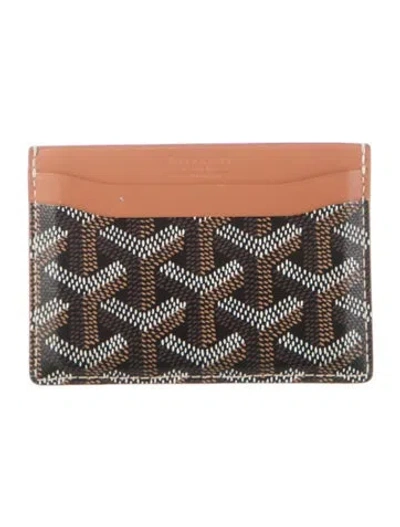 Pre-owned Goyard 2023 Ine St. Sulpice Card Holder In Brown