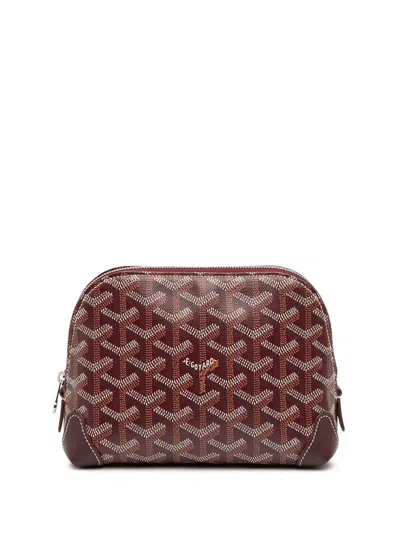 Pre-owned Goyard 2023 Ine Vendome Cosmetic Pouch In Red