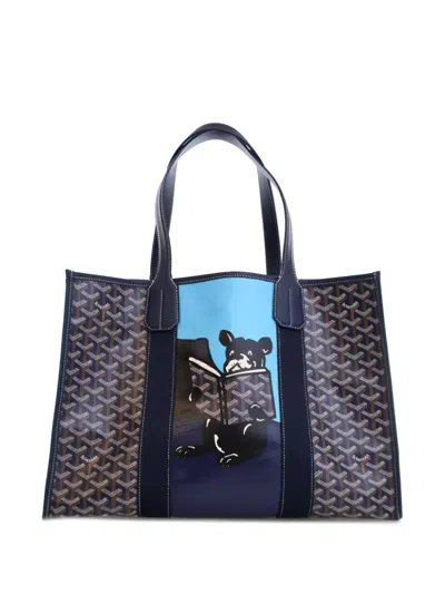 Pre-owned Goyard 2023 Ine Villette Mm Tote Bag In Blue