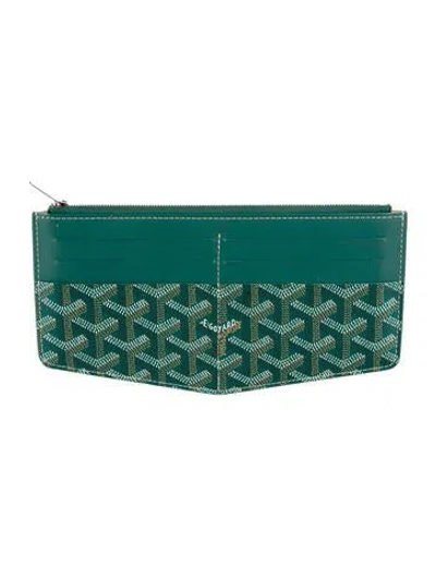Pre-owned Goyard 2023 Louise Wallet Insert Wallet In Green