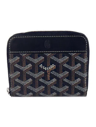 Pre-owned Goyard 2023 Matignon Mini Continental Wallet In Blue