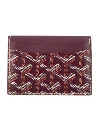 Pre-owned Goyard 2024 Ine Card Holder In Burgundy