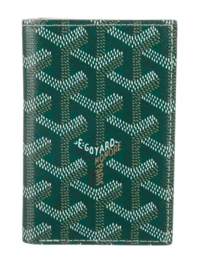Pre-owned Goyard 2024 Ine Card Holder In Green