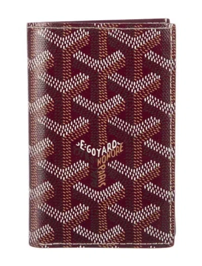 Pre-owned Goyard 2024 Ine Card Holder In Red