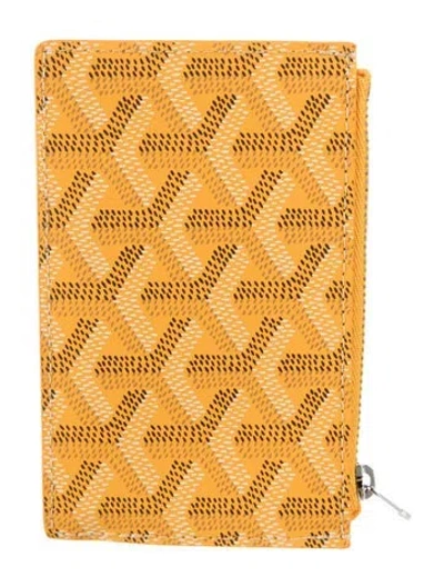 Pre-owned Goyard 2024 Ine Card Holder In Yellow