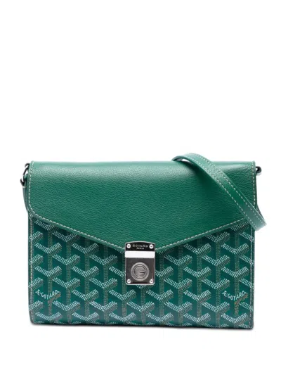 Pre-owned Goyard 2024 Ine Chypre Wallet Pouch Crossbody Bag In Green