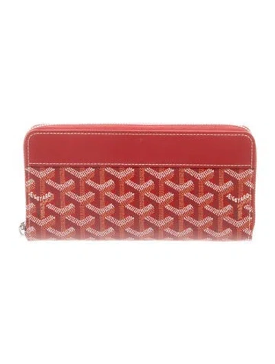 Pre-owned Goyard 2024 Ine Continental Wallet W/ Tags In Red