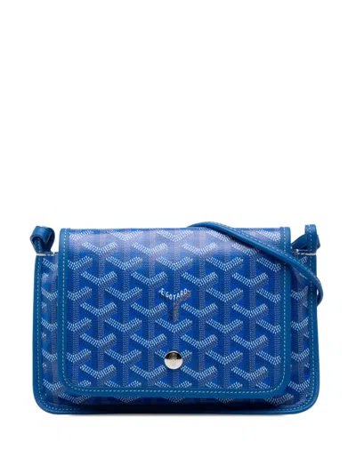 Pre-owned Goyard 2024 Ine Plumet Pocket Wallet Crossbody Bag In Blue