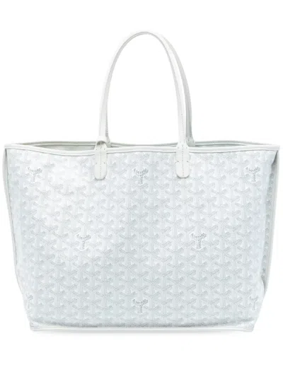 Pre-owned Goyard 2024 Ine Reversible Anjou Pm Tote Bag In White