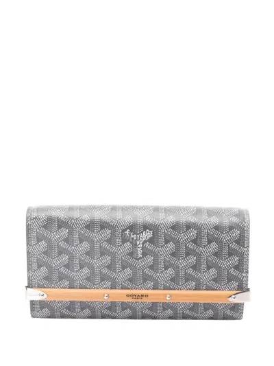 Pre-owned Goyard 2024 Mini Ine Monte Carlo Clutch Pouch In Gray