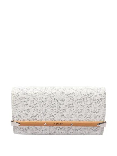 Pre-owned Goyard 2024 Mini Ine Monte Carlo Clutch Pouch In White
