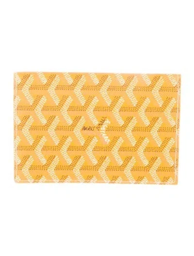 Pre-owned Goyard 2024 Passport Cover Wallet In Yellow