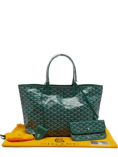 Pre-owned Goyard 2024 Pm Saint Louis Ine Tote Bag In Green