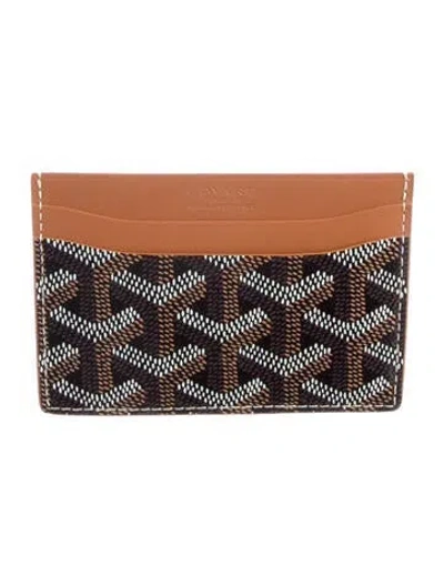 Pre-owned Goyard 2024 Printed Card Holder In Black